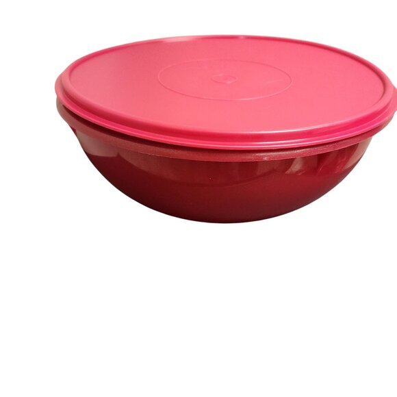 Tupperware red sparkly Fix n Mix bowl red seal - Picture 1 of 3